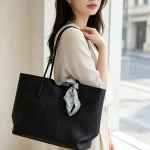 Bolso Tote negro con pañuelo