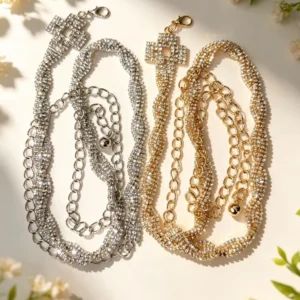 Cinturón strass cruz