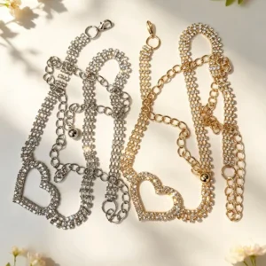 Cinturón strass corazón