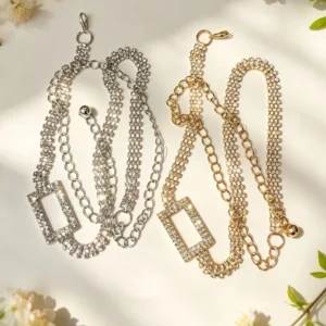 Cinturón strass rectángulo