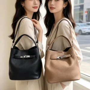 Bolso Balde de cuero sintético, bandolera
