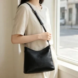 Bolso Hobo negro, asa + correa bandolera