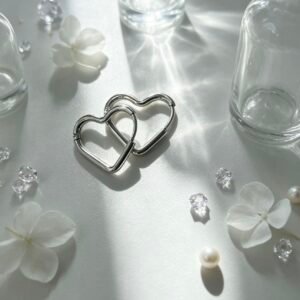 ARGOLLAS CUBANAS CORAZON PLATEADO*12U