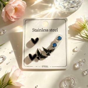 AROS EN SET 3PARES PLATEADO *12U MS 218