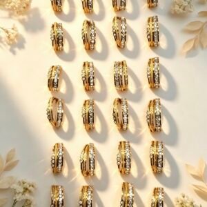 SET DE 3 ANILLOS APILABLES DORADO X24U MS 0047