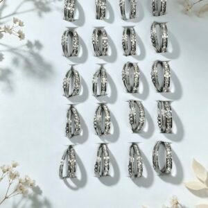 SET DE 3 ANILLOS APILABLES PLATEADO X24U MS 0047