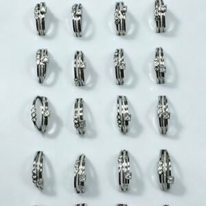 SET DE 3 ANILLOS APILABLES PLATEADO  X24U MS 0044