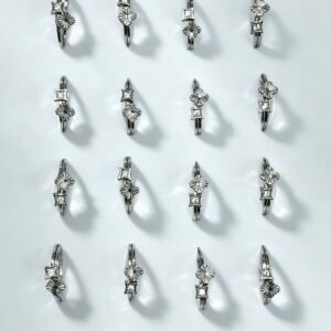 SET DE 2 ANILLOS APILABLES PLATEADO  X24U MS 0043
