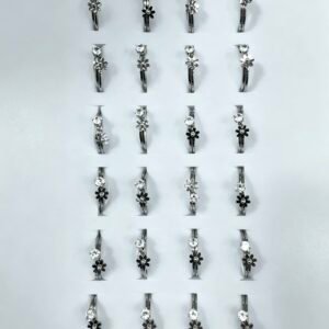 SET DE 2 ANILLOS APILABLES PLATEADO  X24U MS 0044