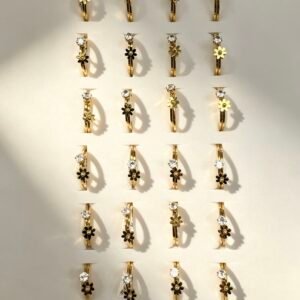SET DE 2 ANILLOS APILABLES DORADO X24U MS 0044