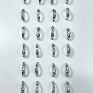SET DE 2 ANILLOS APILABLES PLATEADO  X24U MS 0042