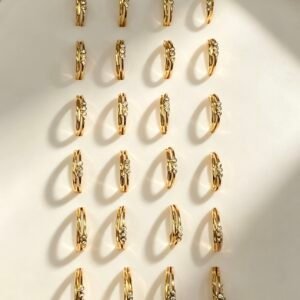 SET DE 2 ANILLOS APILABLES DORADO X24U MS 0042