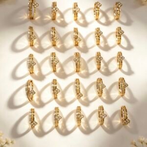 SET DE 3 ANILLOS APILABLES DORADO  X24U MS 0048