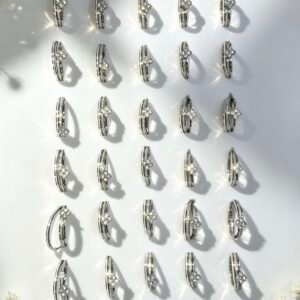 SET DE 3 ANILLOS APILABLES PLATEADO  X24U MS 0048