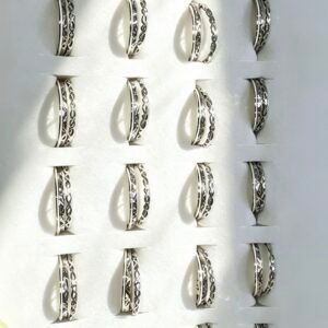 SET DE 3 ANILLOS APILABLES PLATEADO  X24U MS 0046