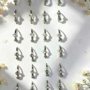 SET DE 2 ANILLOS APILABLES PLATEADO  X24U MS 0040