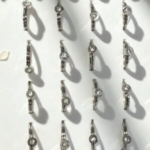 SET DE 2 ANILLOS APILABLES PLATEADO  X24U MS 0041