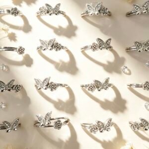 SET DE 2 ANILLOS APILABLES PLATEADO X24U MS 0037