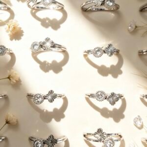 SET DE 2 ANILLOS APILABLES PLATEADO X24U MS 0035