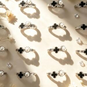 SET DE 2 ANILLOS APILABLES PLATEADO X24U MS 0039