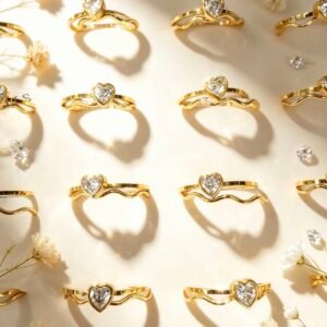 SET DE 2 ANILLOS APILABLES DORADO X24U MS 0024