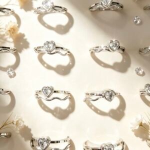 SET DE 2 ANILLOS APILABLES PLATEADO X24U MS 0024