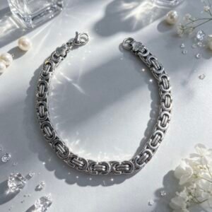 PULSERA BIZANTINA PLATEADA YYS-9012