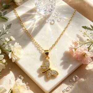 FASHION COLLAR CON DIJE LIBELULA DORADO CON BRILLANTES