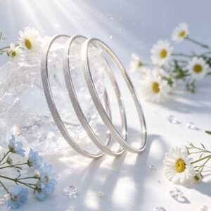 PULSERA JUEGO DE 3 CLAVAS PLATEADAS MS-3080