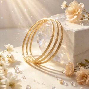 PULSERA JUEGO DE 3 CLAVAS DORADAS MS-3080