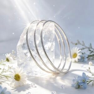 PULSERA JUEGO DE 3 CLAVAS PLATEADAS MS-3073