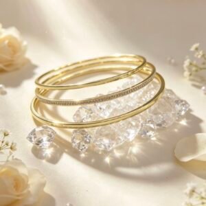 PULSERA JUEGO DE 3 CLAVAS DORADAS MS-3075