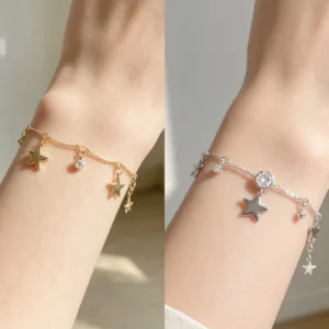 Pulsera fina con varias estrellas