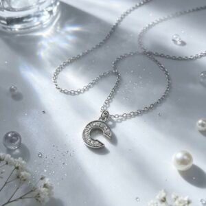 COLLAR LETRA PLATEADO C 2155