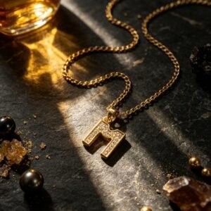 COLLAR LETRA DORADO M 2155