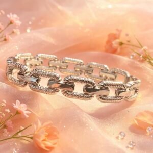 PULSERA CLAVA PLATEADA MS-3201