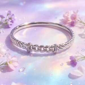 PULSERA CLAVA PLATEADA MS-3204